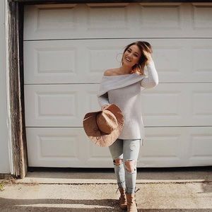 Off the shoulder sweater